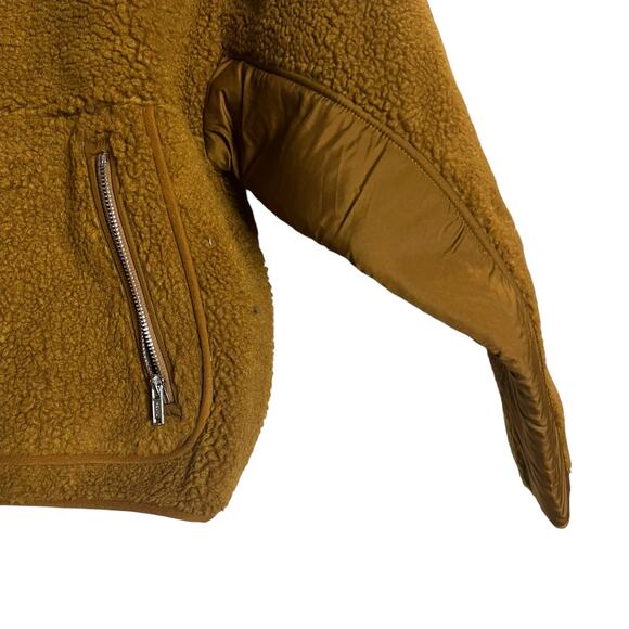 Madewell Brown Faux Shearling Half Zip Pullover Sweater Size Small - Picture 8 of 12